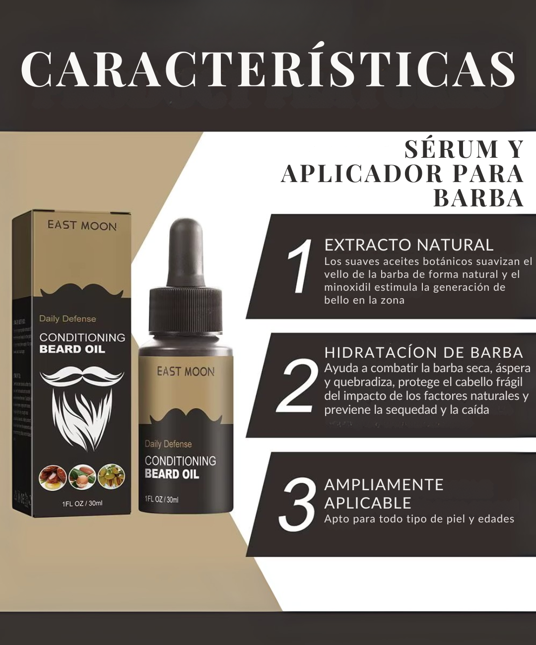 Tónico Para Barba + Roller Gratis